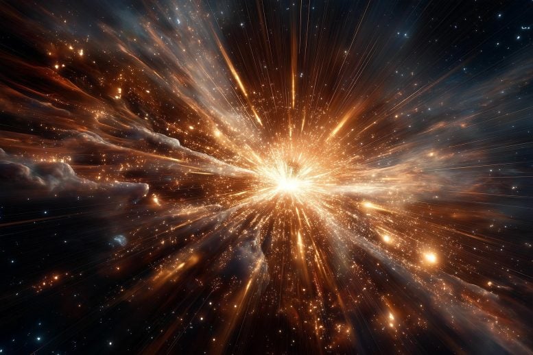 Konsep Seni Emas Ledakan Kosmik