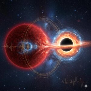 Bintang Raksasa Merah Mengorbit Lubang Hitam