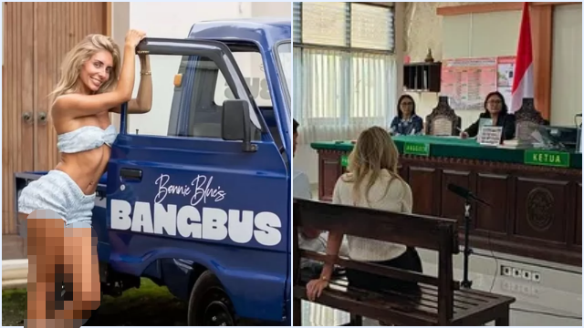 Artis P*rno Bonnie Blue Divonis Denda Rp 200 Ribu Bikin Konten di Mobil Bangbus