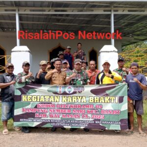 Pemerintah Kampung Sumber Sari, bersama Koramil 427-05/Banjit-Kodim 427/Way Kanan, Gelar Karya Bhakti