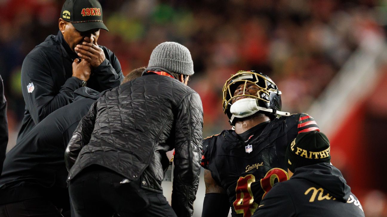 Gelandang 49ers yang cedera, Tatum Bethune, melewatkan babak playoff