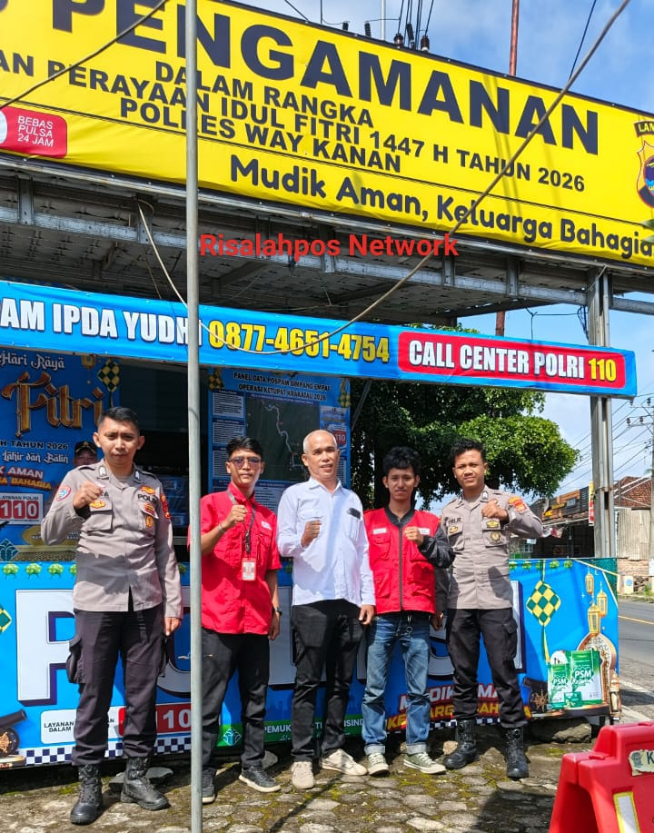 Posko Bersama PMI, Polres dan Dinkes Way Kanan Pantau Arus Lalu Lintas, Kondisi Ramai Lancar